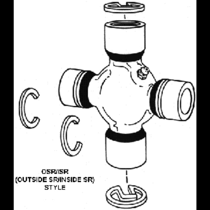 Front Driveshaft - CV at Transfer Case OR Rear Driveshaft - CV at Transmission Universal Joint for Ford Bronco 1989 1987 P-1045258