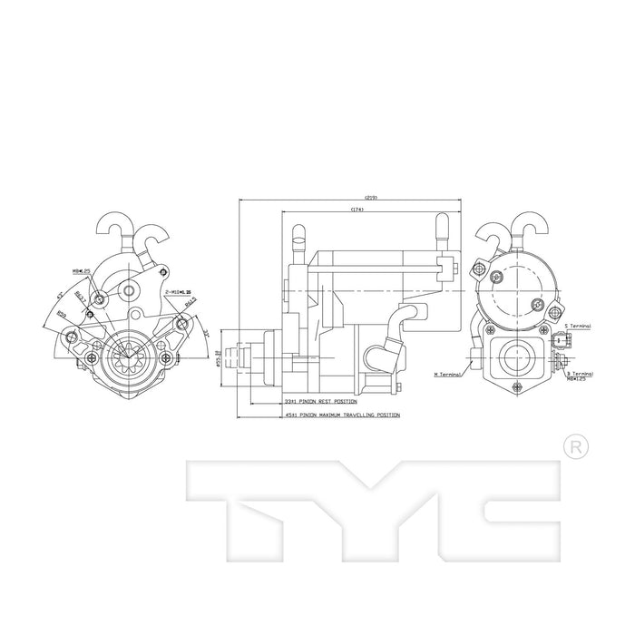 Starter Motor for Toyota Tundra 4.7L V8 2009 2008 2007 2006 2005 2004 2003 2002 2001 P-3294283