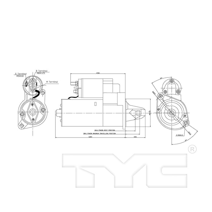 Starter Motor for Mercedes-Benz ML320 3.2L V6 Sport Utility 2003 2002 2001 2000 1999 1998 P-3294403