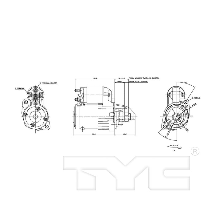 Starter Motor for Jeep Patriot Sport Utility 2017 2016 2015 2014 2013 2012 2011 2010 2009 2008 2007 P-3294539