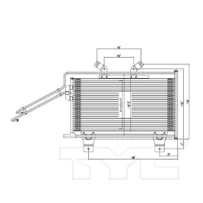 Front Automatic Transmission Oil Cooler for Dodge Ram 3500 5.9L V8 GAS 2002 P-3304639