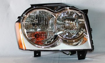 Right Headlight Assembly for Jeep Grand Cherokee Sport Utility 2007 2006 2005 P-3306847