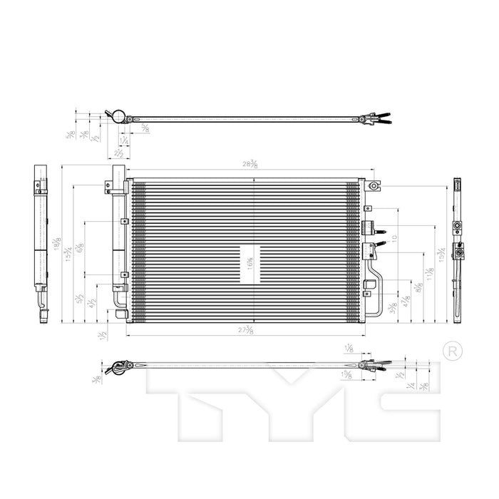 A/C Condenser for GMC Terrain Sport Utility 2015 2014 2013 2012 2011 2010 P-3310120