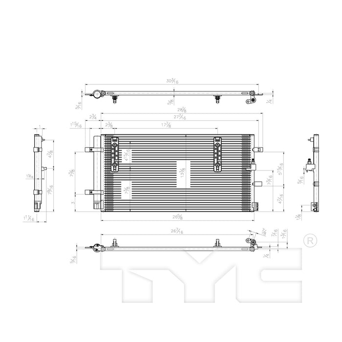 A/C Condenser for Audi A5 2.0L L4 Cabriolet Convertible 2011 2010 P-3310151