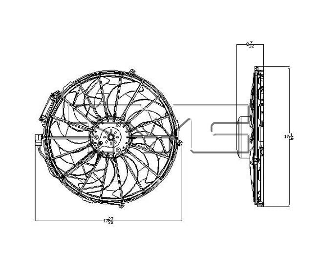 A/C Condenser Fan Assembly for BMW 318is 1999 P-3311129