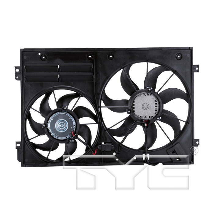 Dual Radiator and Condenser Fan Assembly for Volkswagen Passat 2015 2014 2013 2012 2011 2010 2009 2008 2007 2006 P-3311358