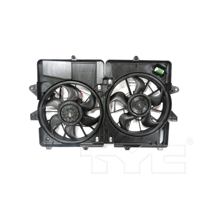 Dual Radiator and Condenser Fan Assembly for Mercury Mariner Hybrid Sport Utility 2011 2010 2009 2008 2007 2006 P-3311672