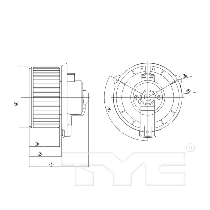 Front HVAC Blower Motor for Land Rover LR4 2016 2015 2014 2013 2012 2011 2010 P-3313485