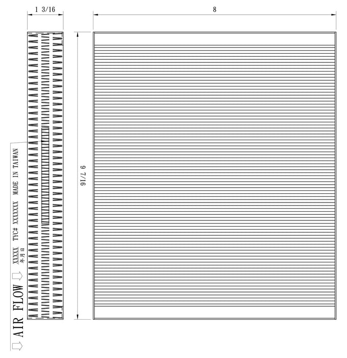 Cabin Air Filter for Buick LaCrosse 2019 2018 2017 - TYC 800181P