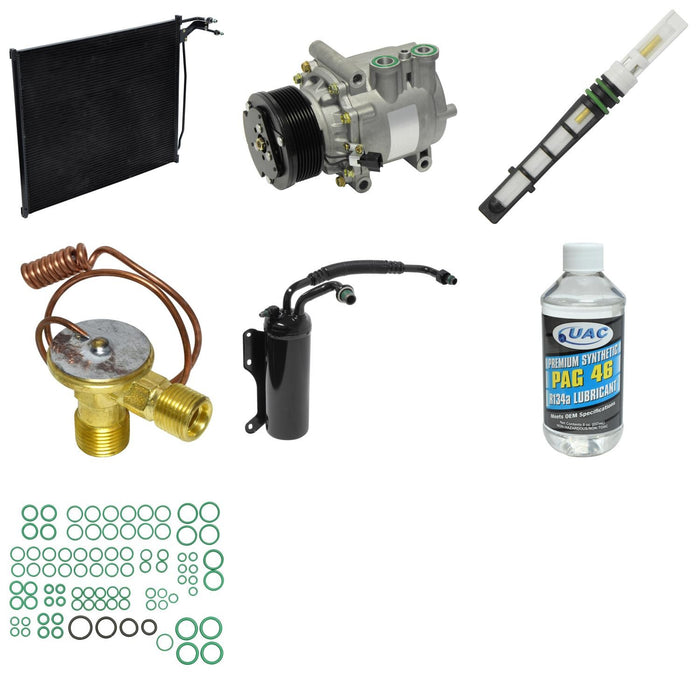 A/C Compressor and Component Kit for Ford E-350 Club Wagon 7.3L V8 DIESEL 19 VIN 2003 P-3377752