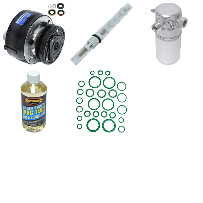 A/C Compressor and Component Kit for GMC K1500 Suburban 5.7L V8 GAS 39 VIN 1986 1985 P-3382962