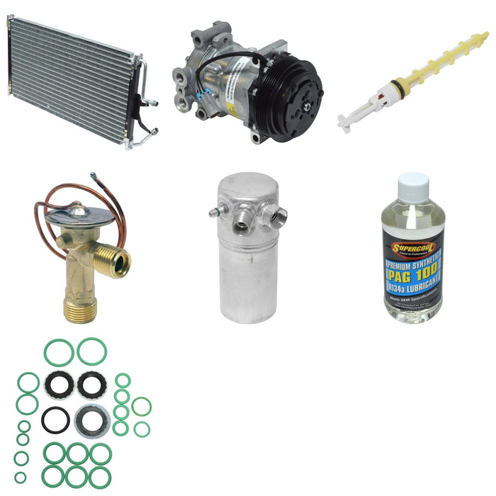 A/C Compressor and Component Kit for Chevrolet C1500 Suburban 1999 1998 1997 1996 P-3378433