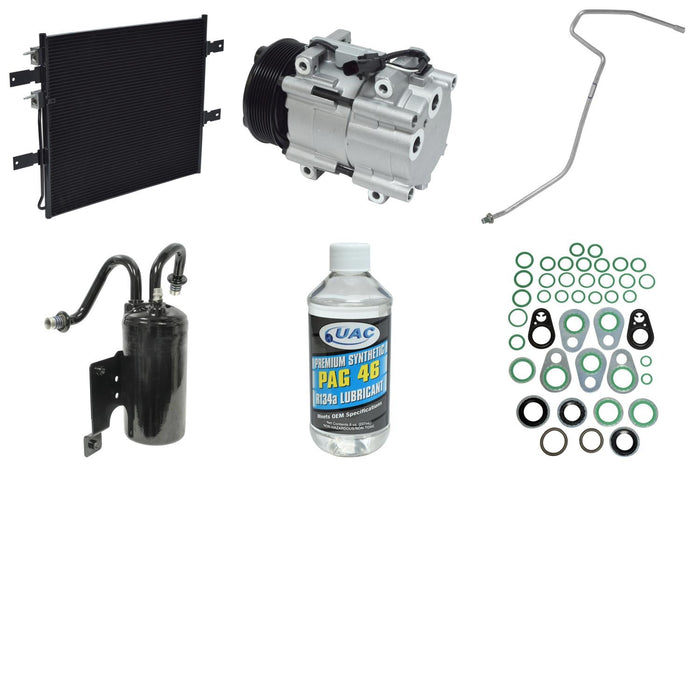 A/C Compressor and Component Kit for Dodge Ram 3500 5.9L L6 DIESEL 14 VIN 2006 P-3384776