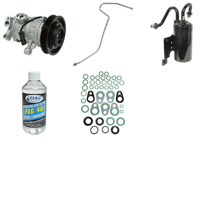 A/C Compressor and Component Kit for Dodge Ram 2500 4.7L V8 ST GAS 20 VIN 2008 P-3380248