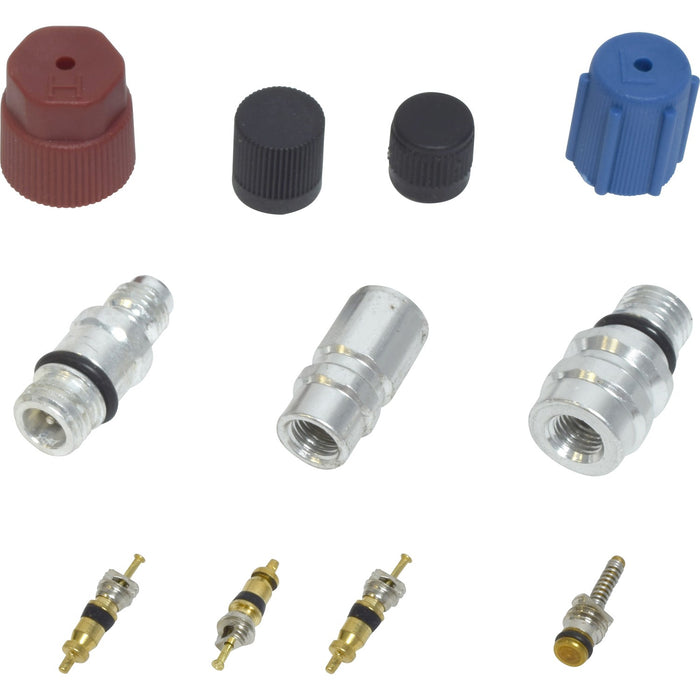 A/C System Valve Core and Cap Kit for Chevrolet R1500 Suburban 1991 1990 1989 P-3398446