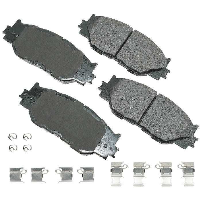 Front Disc Brake Pad Set for Lexus IS250 RWD 2015 2014 2013 2012 2011 2010 2009 2008 2007 2006 - Akebono ACT1178A