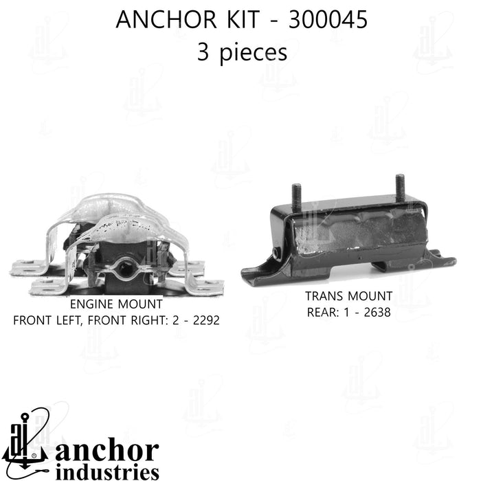 Engine Mount Kit for GMC Jimmy DIESEL Automatic Transmission 1987 1986 1985 1983 1982 P-25716