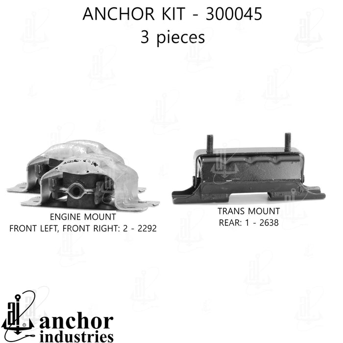 Engine Mount Kit for GMC Jimmy DIESEL Automatic Transmission 1987 1986 1985 1983 1982 P-25716