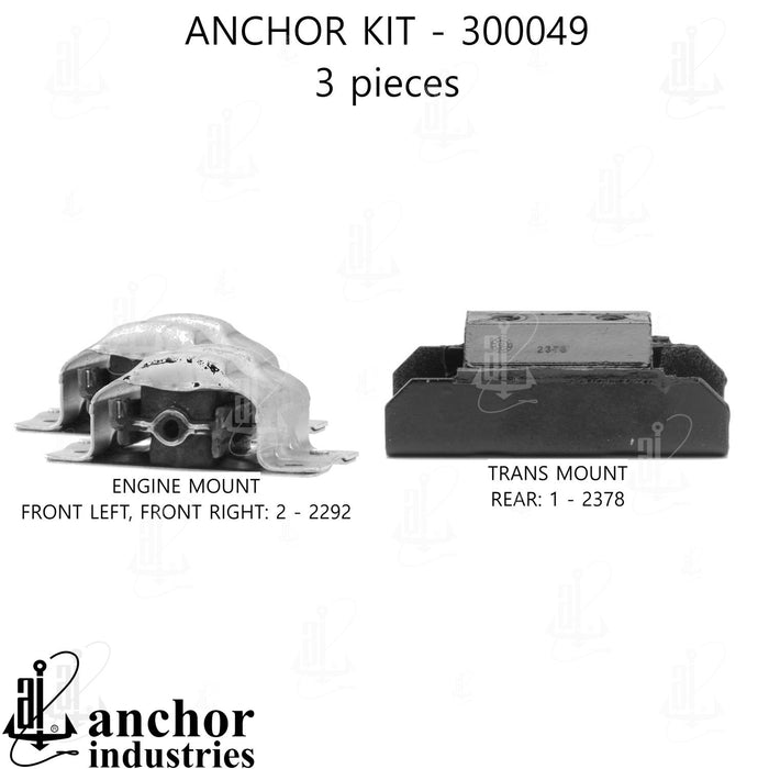 Engine Mount Kit for GMC Jimmy RWD 1981 1980 1979 1978 1977 1976 1975 1974 1973 1972 1971 1970 P-25846