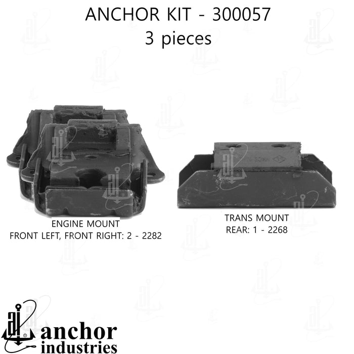 Engine Mount Kit for Chevrolet C30 Pickup Automatic Transmission 1972 1971 1970 1969 1968 1967 1966 1965 1964 1963 P-26036