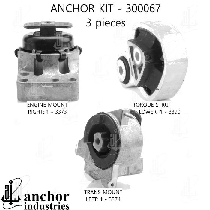 Engine Mount Kit for Ford Taurus 2.0L L4 2017 2016 2015 2014 2013 P-26086