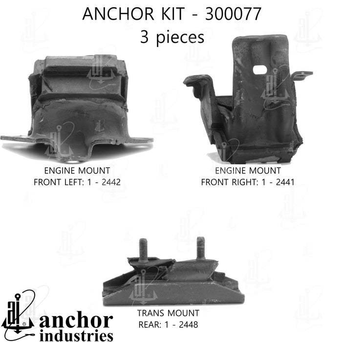 Engine Mount Kit for Ford E-100 Econoline Club Wagon 4.9L L6 1983 1982 1981 1980 1979 1978 1977 P-26099