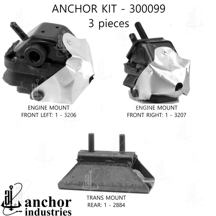 Engine Mount Kit for Lincoln Mark LT 5.4L V8 RWD 2010 2009 2008 2007 2006 P-26167