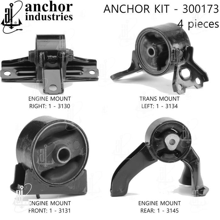 Engine Mount Kit for Jeep Compass FWD 2017 2016 2015 2014 2013 2012 2011 2010 2009 2008 2007 P-26387