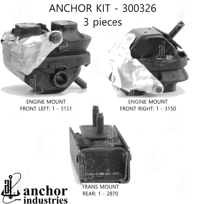 Engine Mount Kit for Lincoln Navigator 5.4L V8 4WD 2004 2003 P-26595