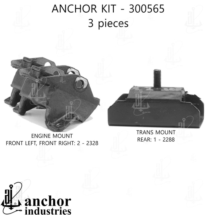 Engine Mount Kit for Buick Apollo 4.3L V8 1975 P-27033