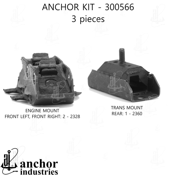 Engine Mount Kit for Oldsmobile Omega 4.3L V8 1977 1976 1975 P-27061