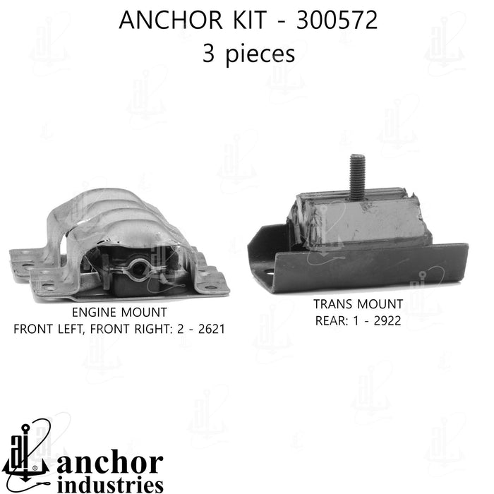 Engine Mount Kit for Chevrolet P30 7.4L V8 1999 1998 P-27114