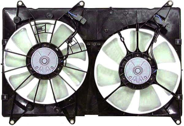 Dual Radiator and Condenser Fan Assembly for Lexus RX300 3.0L V6 2003 2002 2001 P-71809