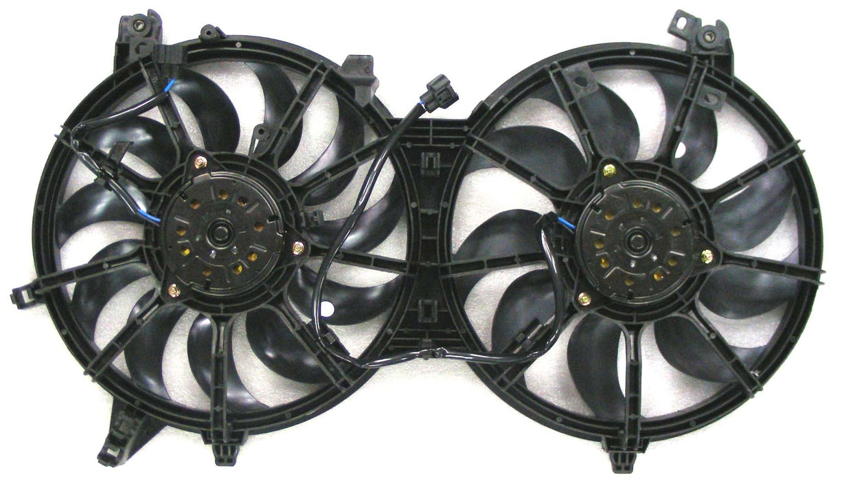 Dual Radiator and Condenser Fan Assembly for Infiniti G37 3.7L V6 Manual Transmission 2013 2012 2011 2010 2009 2008 - APDI 6036104