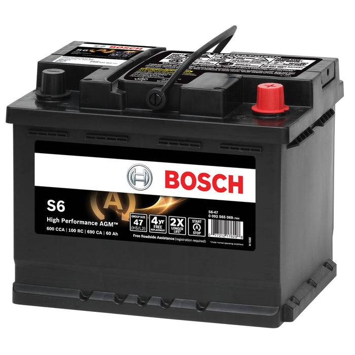Vehicle Battery for Kia Rio 1.6L L4 2021 2020 2019 2018 - Bosch S6-47