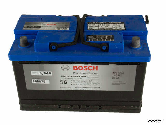 Vehicle Battery for Volvo V60 Cross Country 2020 2019 2018 2017 2016 - Bosch S6587B