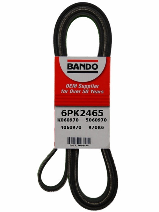 Accessory Drive Accessory Drive Belt for Mercedes-Benz CL55 AMG 5.5L V8 2006 2005 2004 2003 - Bando 6PK2465