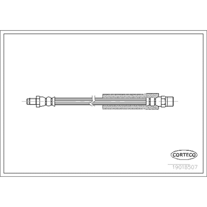 Front OR Rear Brake Hydraulic Hose for BMW 325i 2.5L L6 1993 1992 1991 1990 1989 1988 1987 - Corteco 19018507