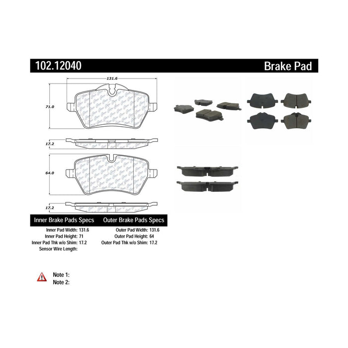 Front Disc Brake Pad Set for Mini Cooper Countryman 2016 2015 2014 2013 2012 2011 P-2379282