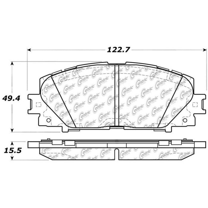 Front Disc Brake Pad Set for Toyota Prius AWD-e 2020 2019 - Centric 103.11841