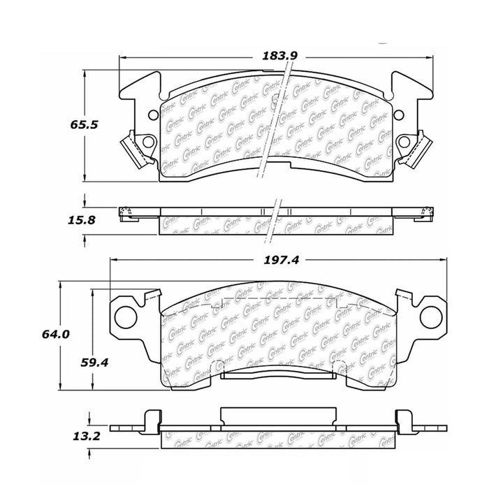 Front Disc Brake Pad Set for Chevrolet K5 Blazer 1986 1985 1984 1983 1982 1981 1980 1979 1978 1977 1976 1975 P-2387711