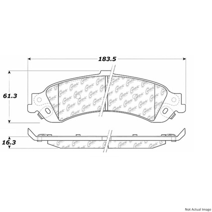 Rear Disc Brake Pad Set for Chevrolet Tahoe 2006 2005 2004 2003 2002 2001 2000 - Centric 106.08340