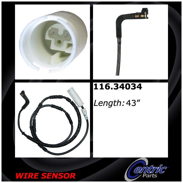 Rear Disc Brake Pad Wear Sensor for BMW M3 2013 2012 2011 2010 2009 2008 - Centric 116.34034