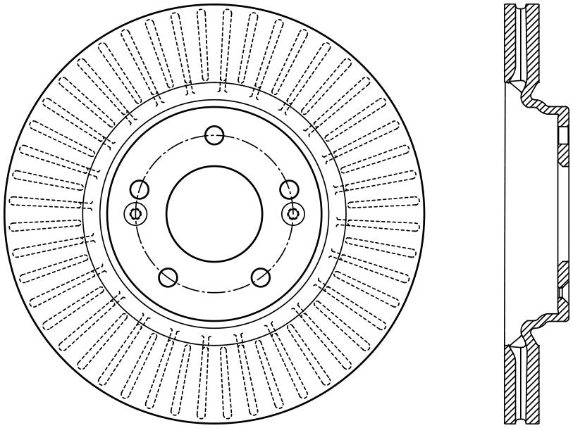 Front Disc Brake Rotor for Kia Sportage 2020 2019 2018 2017 - Centric 120.51054