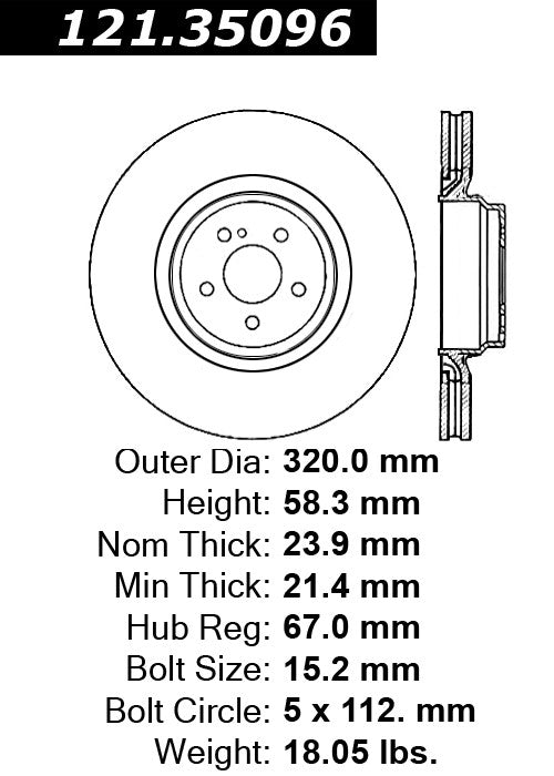 Rear Disc Brake Rotor for Mercedes-Benz S400 2013 2012 2011 2010 P-2413660