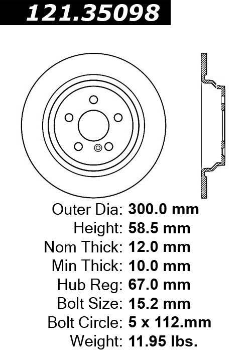 Rear Disc Brake Rotor for Mercedes-Benz SL550 2012 2011 2010 2009 2008 2007 P-2413669