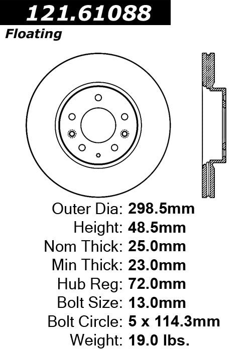 Front Disc Brake Rotor for Mazda 6 2013 2012 2011 2010 2009 2008 2007 2006 P-2415862