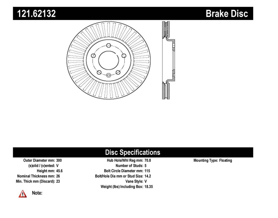 Front Disc Brake Rotor for Buick Encore GX 2022 2021 2020 P-2416491