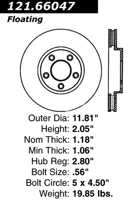 Front Disc Brake Rotor for Oldsmobile Silhouette AWD 2004 2003 2002 P-2417593