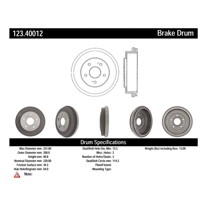 Rear Brake Drum for Honda Fit ELECTRIC 2014 2013 P-2418904